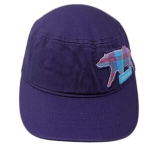 Hat Graphix Crater Lake NP Bear Patch Army Cap Purple Blue OS Hat Plaid Accent